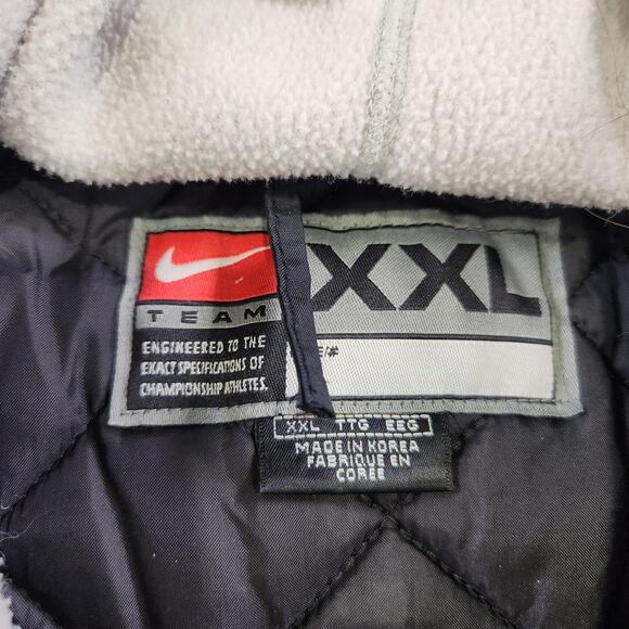 VTG 90s NIKE Las Vegas Raiders Jacket Mens 2XL Quilted Lined NFL Football Hooded - Picture 6 of 14